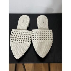 Birdies Woven‎ Mules Slides Pointed Toe Comfortable Flats Size 6.5